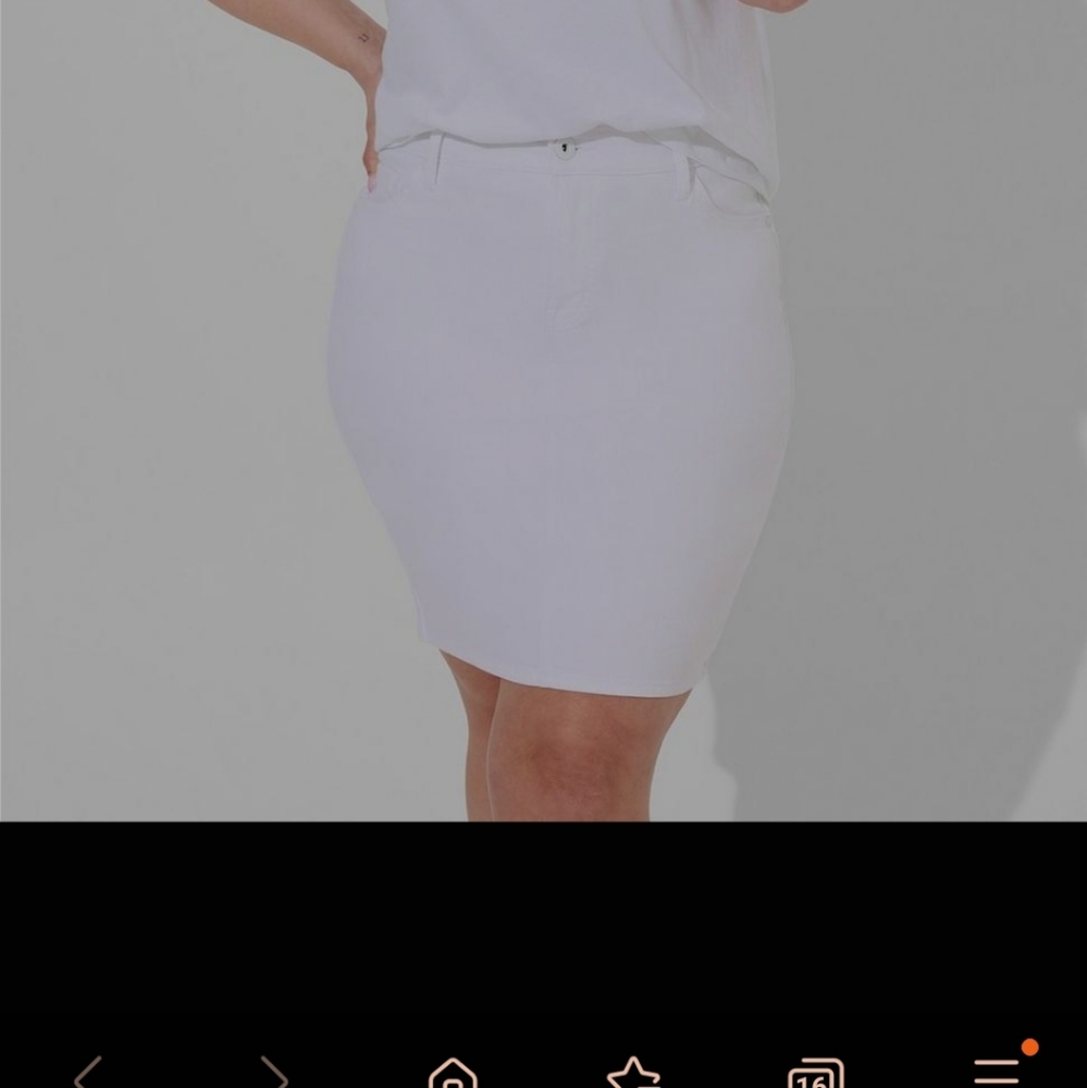 Mini Stretch white Denim Skirt